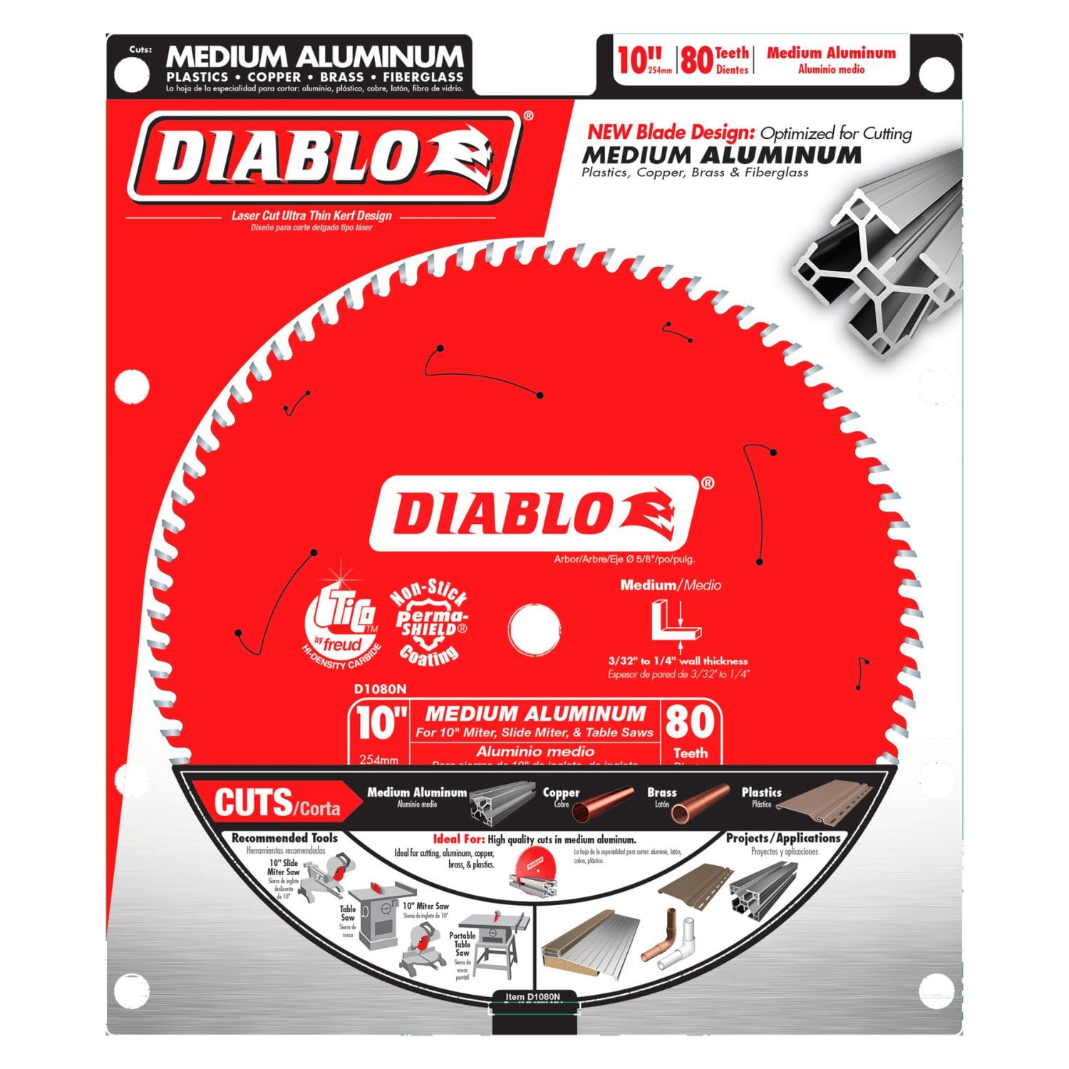 Diablo Saw Blade for Medium Aluminum - 10